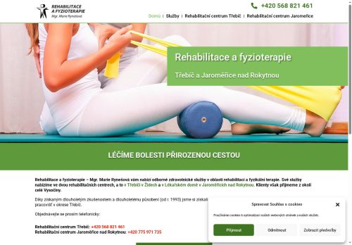 Zobrazit webové stránky Rehabilitace, fyzioterapie - Mgr. Marie Rynešová, Yveta Zoufalá