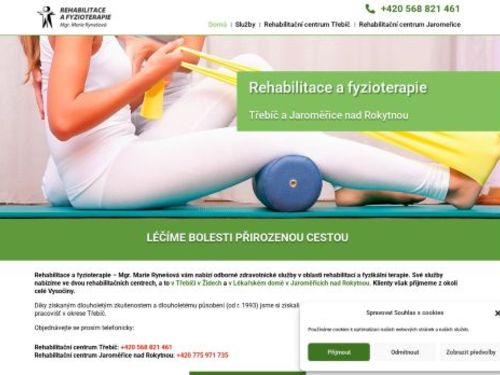Rehabilitace, fyzioterapie - Mgr. Marie Rynešová, Yveta Zoufalá