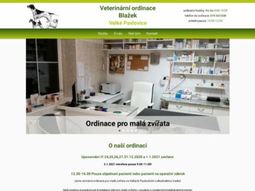 Veterinární ambulance - MVDr. Zdeněk Blažek