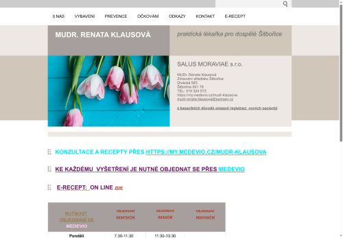 Zobrazit webové stránky Praktický lékař - MUDr. Renáta Klausová