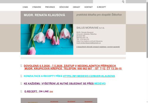 Zobrazit webové stránky Praktický lékař - MUDr. Renáta Klausová