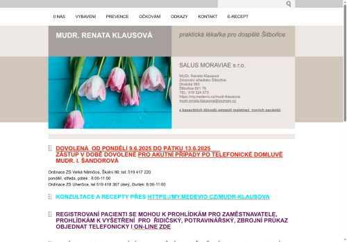 Zobrazit webové stránky Praktický lékař - MUDr. Renáta Klausová