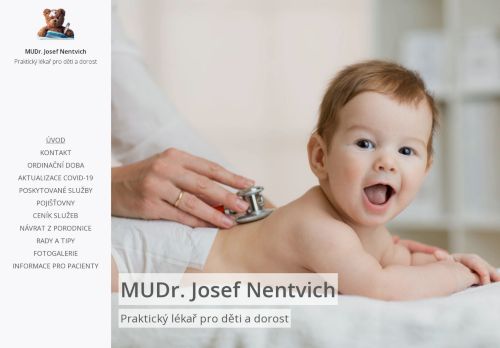 Zobrazit webové stránky Pediatrie - MUDr. Josef Nentvich