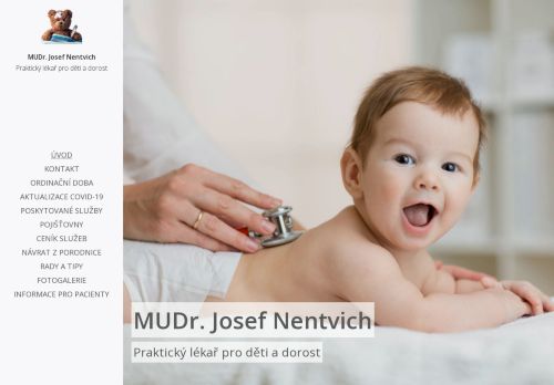 Zobrazit webové stránky Pediatrie - MUDr. Josef Nentvich