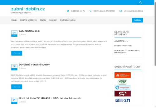 Zobrazit webové stránky Stomatologie - MDDr. Marta Adamová