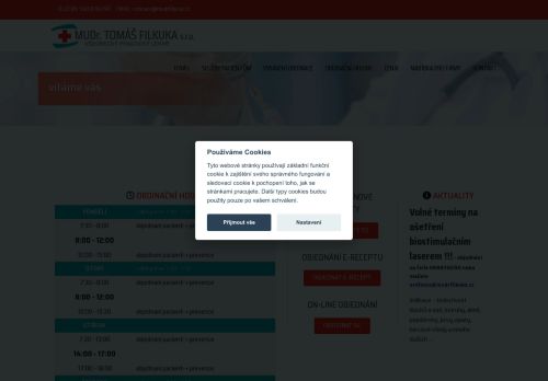 Zobrazit webové stránky Praktický lékař - MUDr. Tomáš Filkuka
