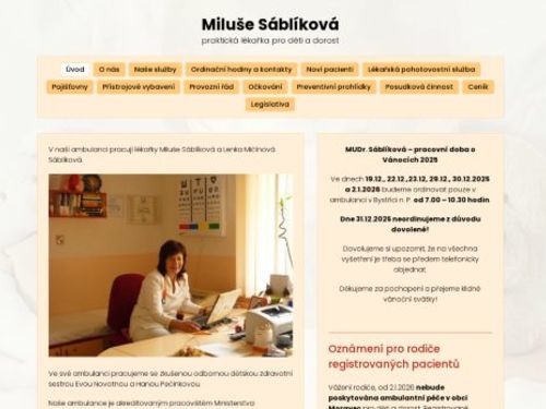 Pediatrie - MUDr. Ján Kozár, MUDr. Lenka Mičínová Sábliková