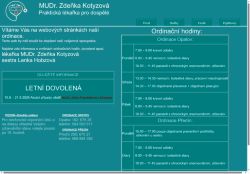 Zobrazit webové stránky Praktický lékař - MUDr. Zdeňka Kotyzová