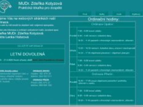 Praktický lékař - MUDr. Zdeňka Kotyzová
