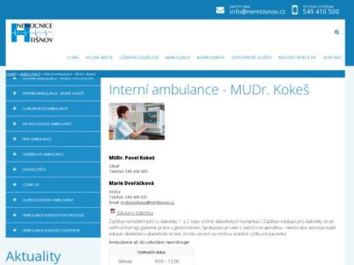 Interní ambulance - MUDr. Pavel Kokeš