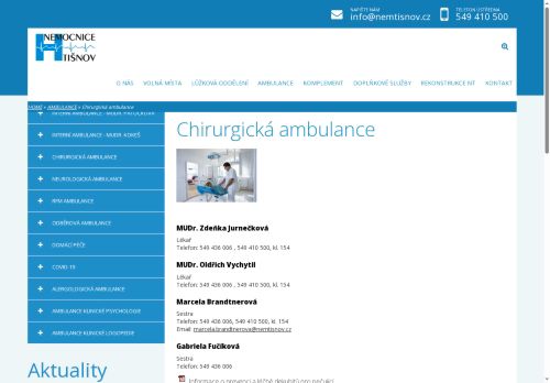 Zobrazit webové stránky Chirurgická ambulance - MUDr. František Suchý, MUDr. Oldřich Vychytil