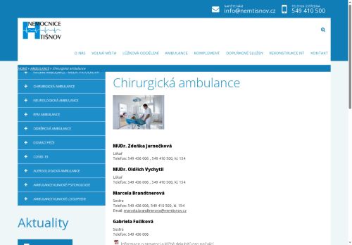 Zobrazit webové stránky Chirurgická ambulance - MUDr. František Suchý, MUDr. Oldřich Vychytil