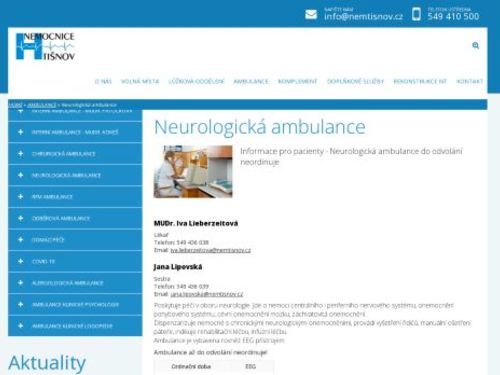 Neurologická ambulance - MUDr. Iva Lieberzeitová