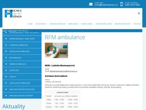 RFM ambulance - MUDr. MUDr. Ludmila Neumayerová