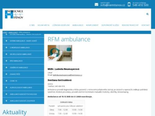 RFM ambulance - MUDr. MUDr. Ludmila Neumayerová