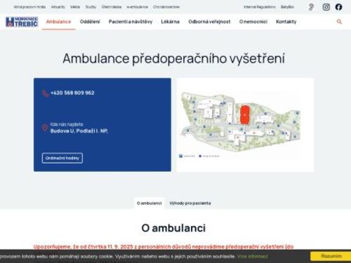 Ambulance předoperačního vyšetření