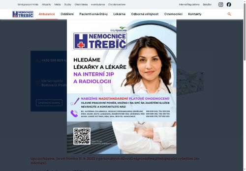 Zobrazit webové stránky Interní ambulance
