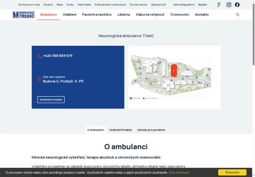 Zobrazit webové stránky Neurologická ambulance - Nemocnice Třebíč