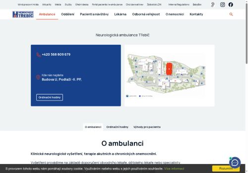 Zobrazit webové stránky Neurologická ambulance - Nemocnice Třebíč