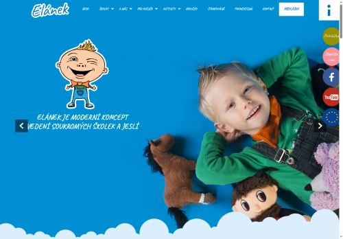 Webové stránky Elánek z.s., Brno