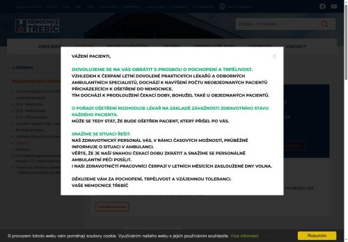Zobrazit webové stránky Lékárna nemocnice Třebíč