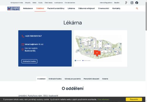 Zobrazit webové stránky Lékárna nemocnice Třebíč