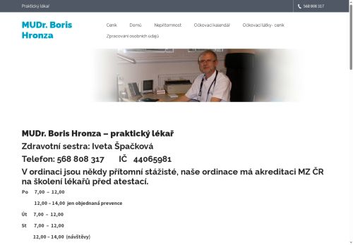 Zobrazit webové stránky Praktický lékař - MUDr. Boris Hronza
