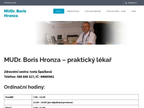 Praktický lékař - MUDr. Boris Hronza