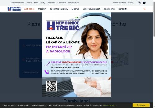 Zobrazit webové stránky Plicní ambulance