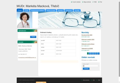 Zobrazit webové stránky Praktický lékař - MUDr. Markéta Macková