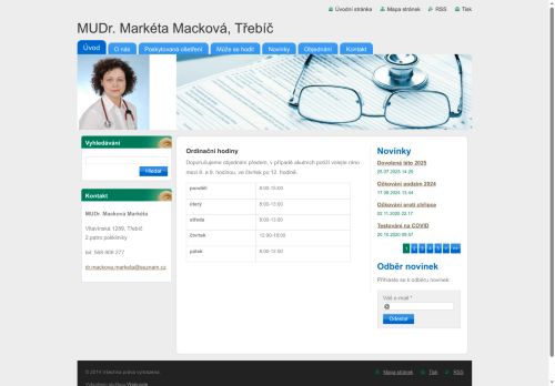 Zobrazit webové stránky Praktický lékař - MUDr. Markéta Macková