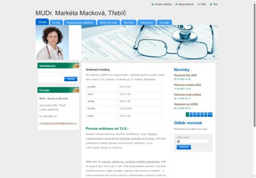 Zobrazit webové stránky Praktický lékař - MUDr. Markéta Macková