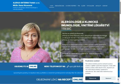 Zobrazit webové stránky Alergologie a klinická imunologie, vnitřní lékařství - MUDr. Dana Vícenová