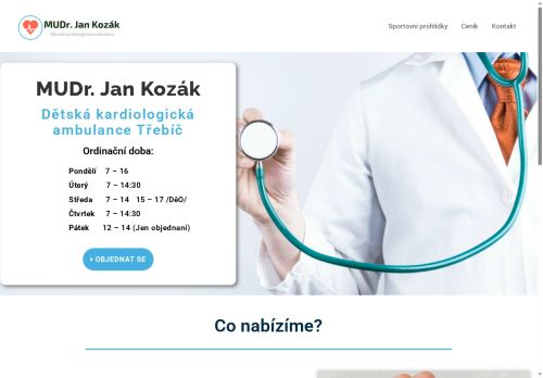 Zobrazit webové stránky Dětská kardiologie - MUDr. Jan Kozák