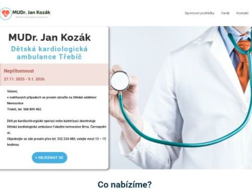 Dětská kardiologie - MUDr. Jan Kozák