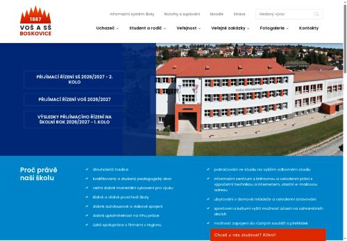 Vyšší odborná škola a střední škola Boskovice, příspěvková organizace nabízí práci na pozici kuchař/kuchařka v obci Boskovice