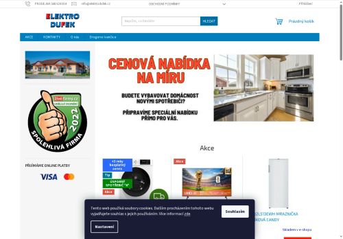 Zobrazit webové stránky ELEKTRO - ŽELEZÁŘSTVÍ DUFEK s.r.o.