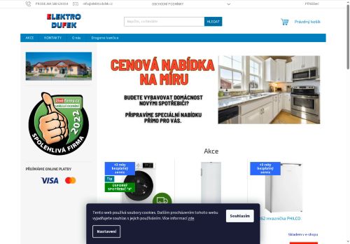 Zobrazit webové stránky ELEKTRO - ŽELEZÁŘSTVÍ DUFEK s.r.o.
