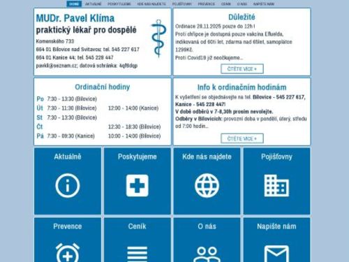 Praktický lékař - MUDr. Pavel Klíma