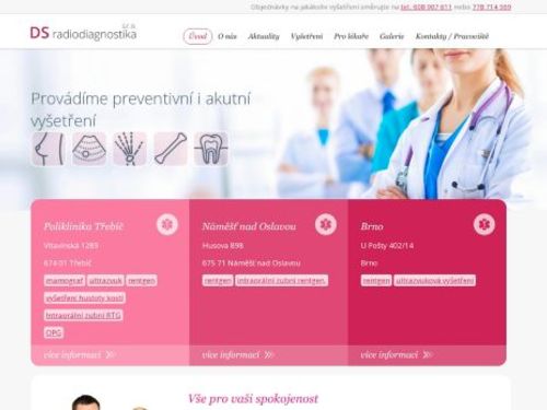 Rentgen, ultrazvuk, mammograf - DS radiodiagnostika s.r.o.