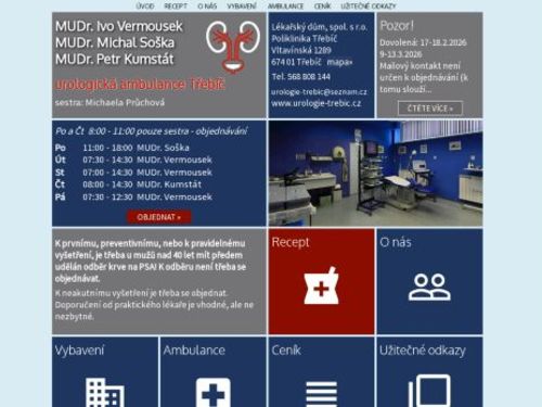Urologie - MUDr. Ivo Vermousek