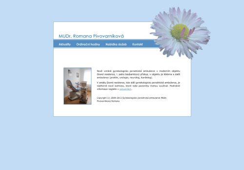 Zobrazit webové stránky Gynekologická ambulance - MUDr. Romana Pivovarníková