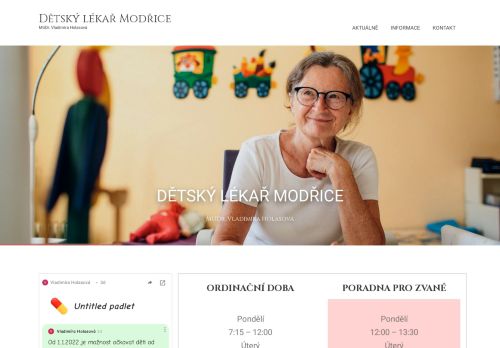 Zobrazit webové stránky Pediatrie - MUDr. Vladimíra Holasová
