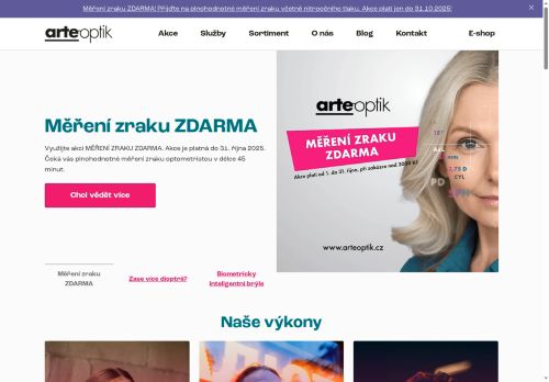 Zobrazit webové stránky Optika ARTEOPTIK