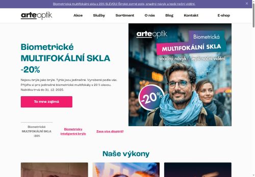 Zobrazit webové stránky Optika ARTEOPTIK