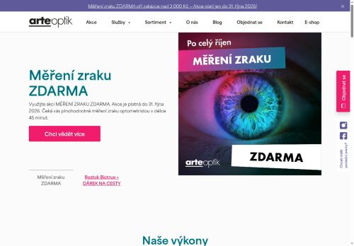 Zobrazit webové stránky Optika ARTEOPTIK