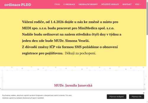 Zobrazit webové stránky Praktický lékař pro děti a dorost - MUDr. Jarmila Janovská