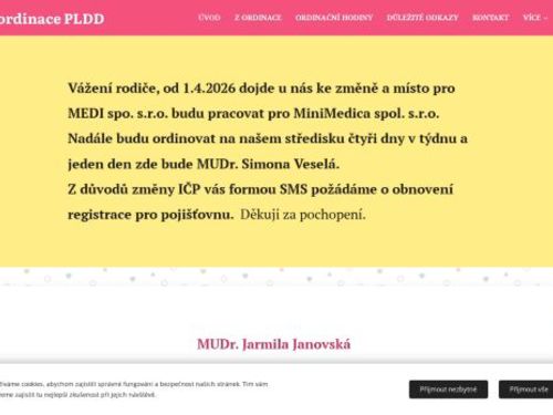 Praktický lékař pro děti a dorost - MUDr. Jarmila Janovská