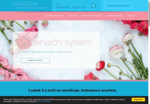 Zobrazit webové stránky Gynekologie MARGYN - MUDr. Markéta Mařáková, MUDr. Marie Spieglová