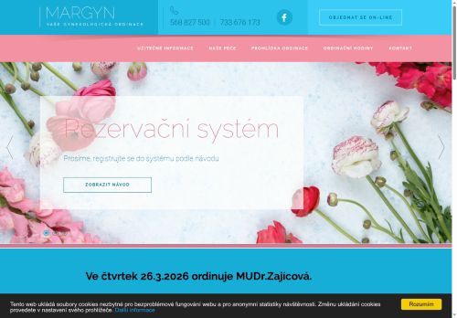 Zobrazit webové stránky Gynekologie MARGYN - MUDr. Markéta Mařáková, MUDr. Marie Spieglová